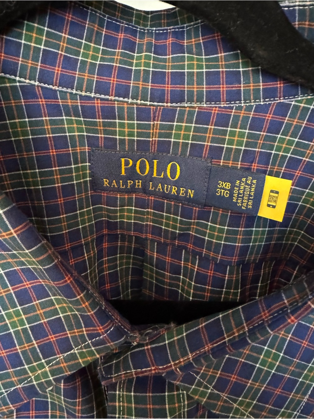 Ralph Lauren Men's Plaid Button-Down Shirts - White, Blue & Green - Picture 2 of 5